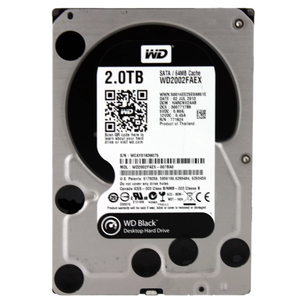 WD Black Performance 2TB 7200RPM SATA III 6Gb/s 3.5" Internal CMR Hard Drive - Image 2