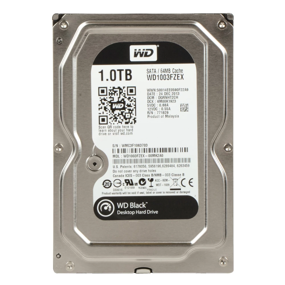 WD Black Performance 1TB 7200RPM SATA III 6Gb/s 3.5" Internal CMR Hard Drive - Image 2