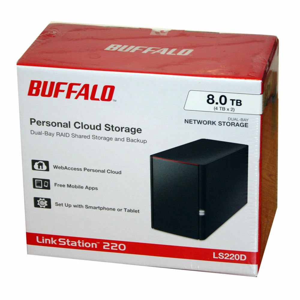 BUFFALO LinkStation 220 8TB 2-Bay NAS Network Attached Storage With HDD Hard Drives Included NAS Storage That Works As Home Cloud Or Network Storage Device For Home (LS220D0802) - Image 4