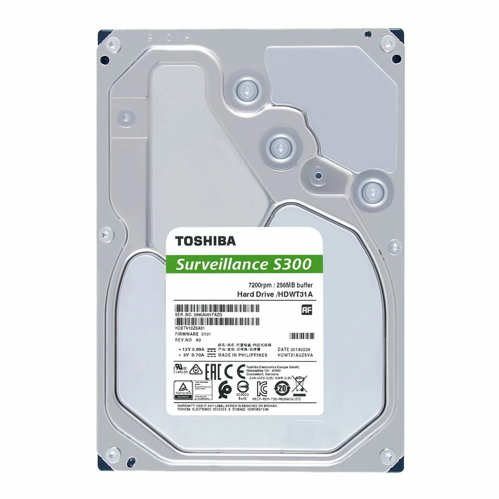 Toshiba S300 4TB 5400RPM SATA III 6Gb/s 3.5" Internal Surveillance SMR Drive