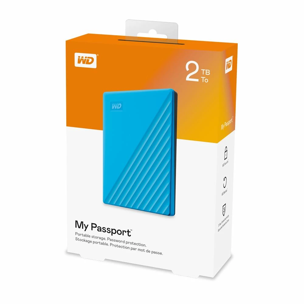 WD My Passport 2TB USB 3.2 (Gen 1 Type-A) 2.5" Portable External Hard Drive - Blue - Image 6