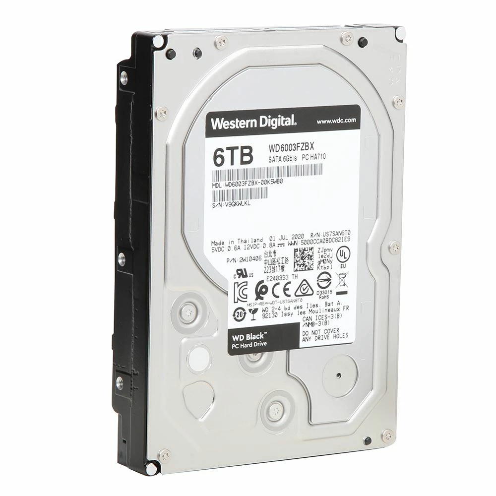 WD Black Performance Drive 6TB 7200RPM SATA III 6Gb/s 3.5" Internal CMR Hard Drive - Image 2