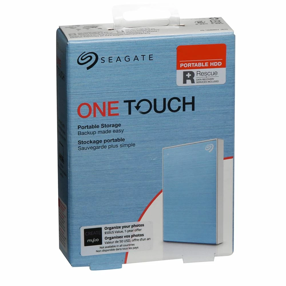 Seagate One Touch 1TB External Hard Drive Light Blue USB 3.2 (Gen 1 Type-A) (STKB1000402) - Image 5