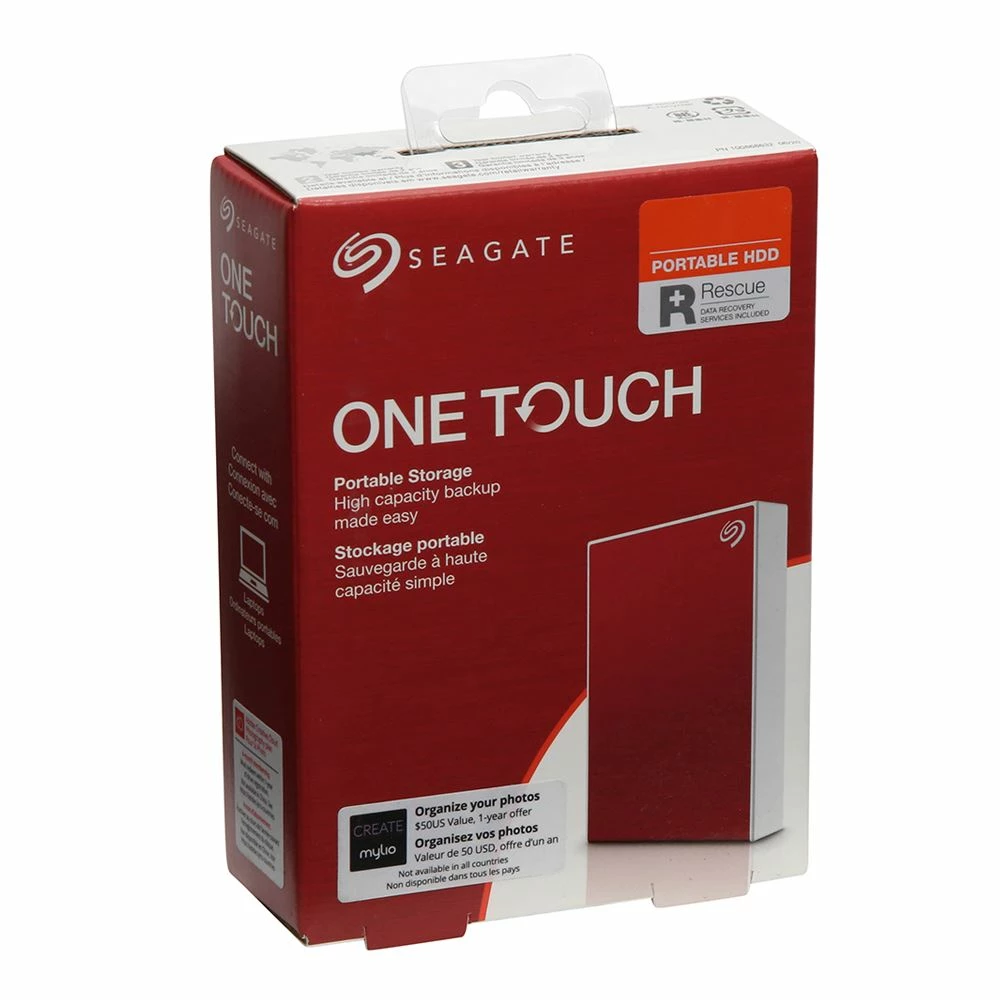 Seagate One Touch 1TB External Hard Drive Red USB 3.2 (Gen 1 Type-A) (STKB1000403) - Image 5