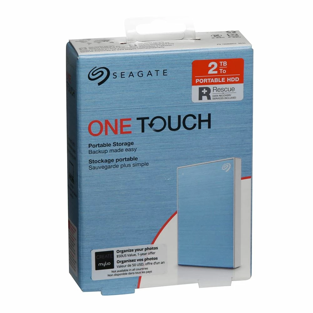 Seagate One Touch 2TB External Hard Drive Light Blue USB 3.2 (Gen 1 Type-A) (STKB2000402) - Image 5