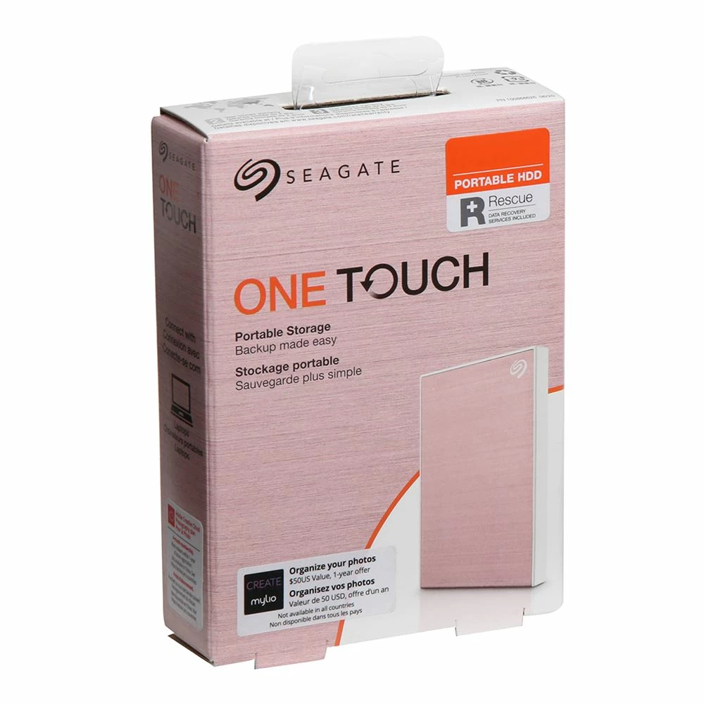Seagate One Touch 2TB External Hard Drive Rose Gold USB 3.2 (Gen 1 Type-A) (STKB2000405) - Image 5