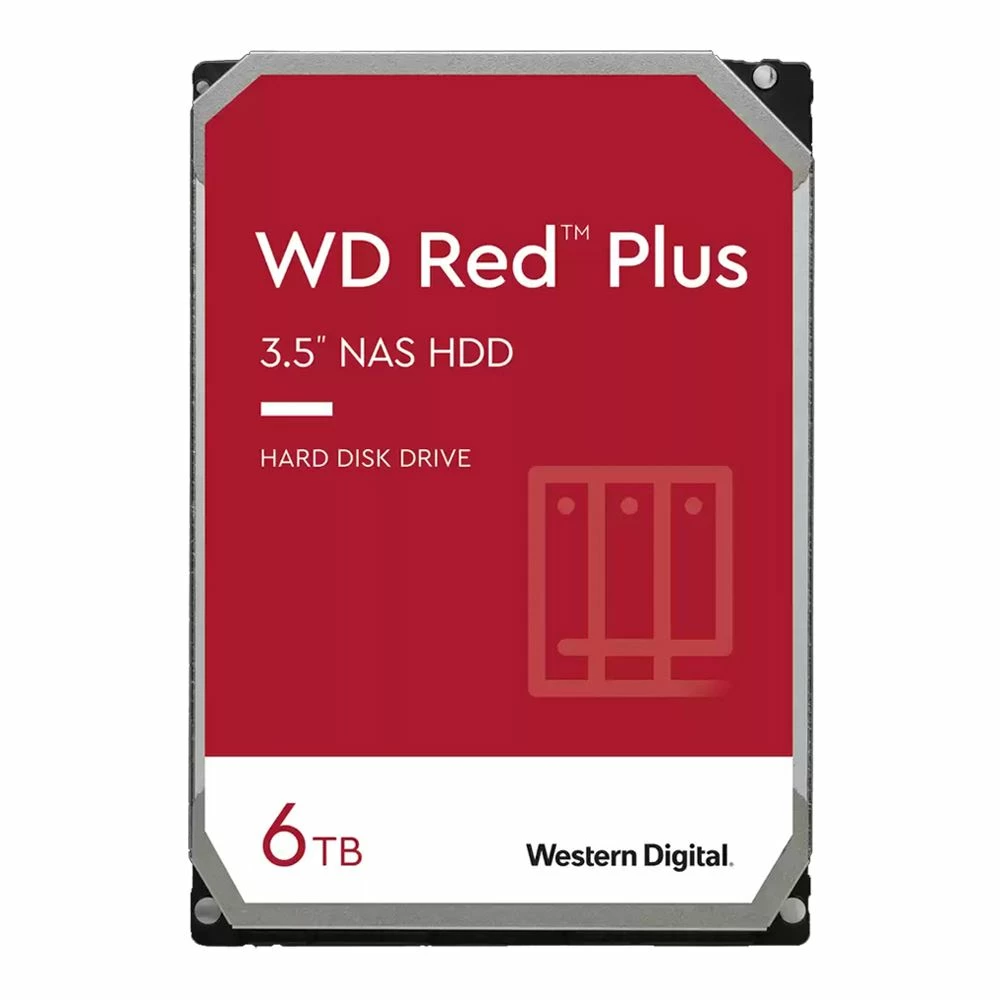 WD 6TB Red Plus 5400RPM SATA III 6Gb/s 3.5" Internal NAS CMR HDD