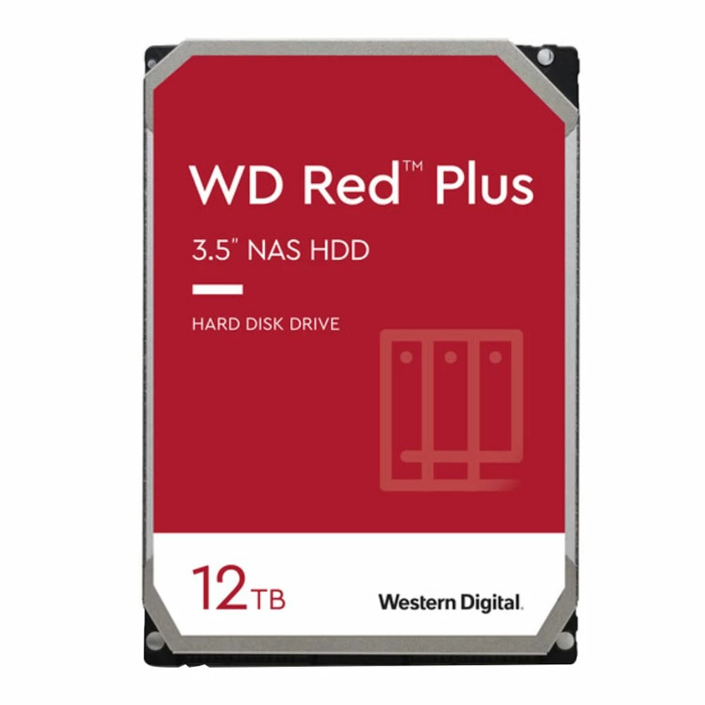 WD 12TB Red Plus 5400RPM SATA III 6Gb/s 3.5" Internal NAS CMR Hard Drive