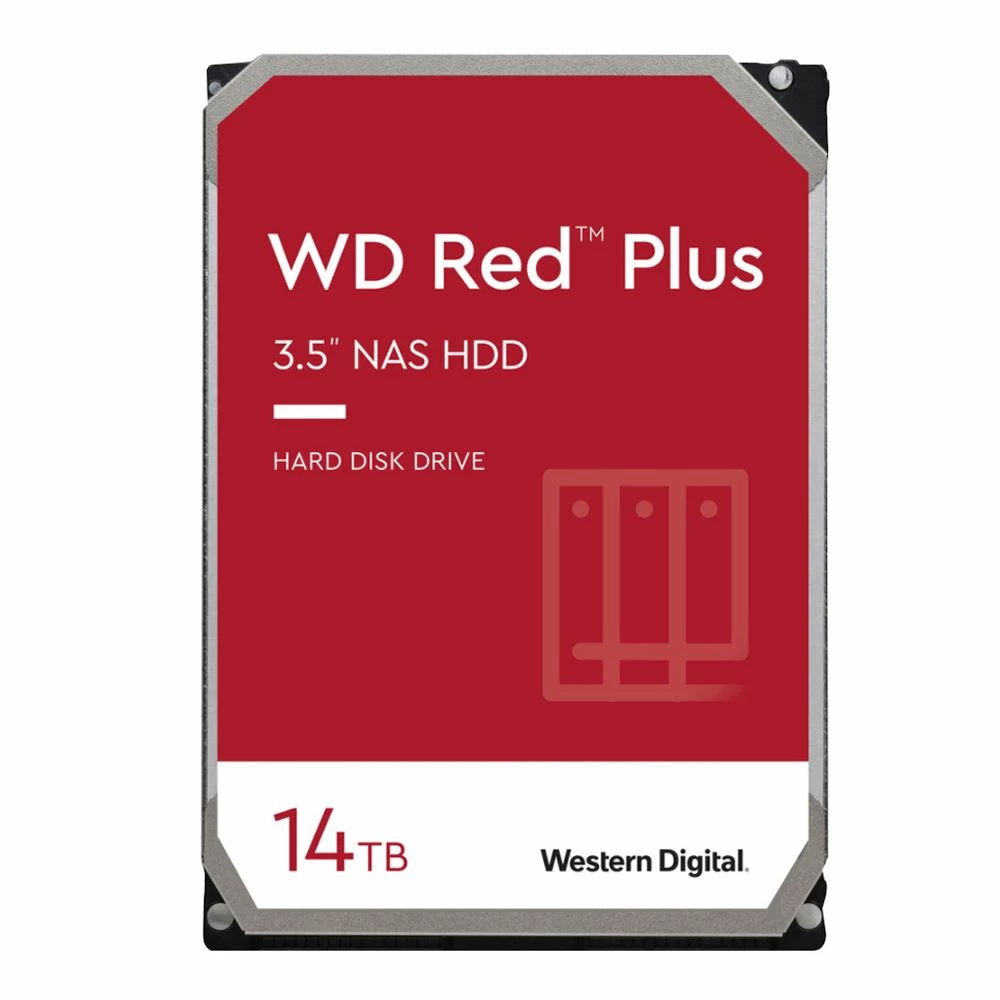 WD 14TB Red Plus 5400RPM SATA III 6Gb/s 3.5" Internal NAS CMR Hard Drive