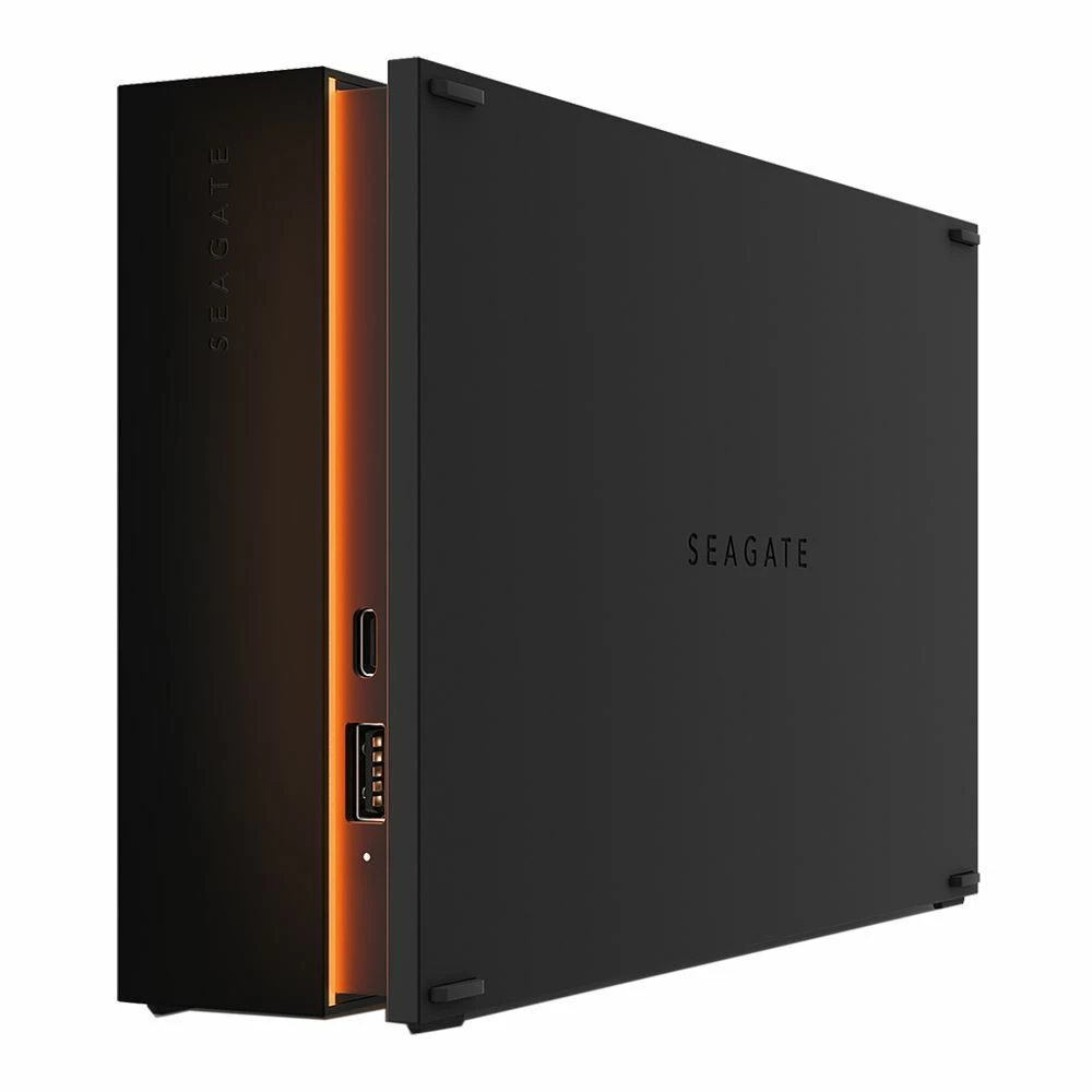 Seagate 8TB FireCuda Gaming Hub External Hard Drive HDD - USB 3.2, Customizable RGB LED Lighting, Dual Forward-facing USB For Desktop PC With Rescue Services (STKK8000400)