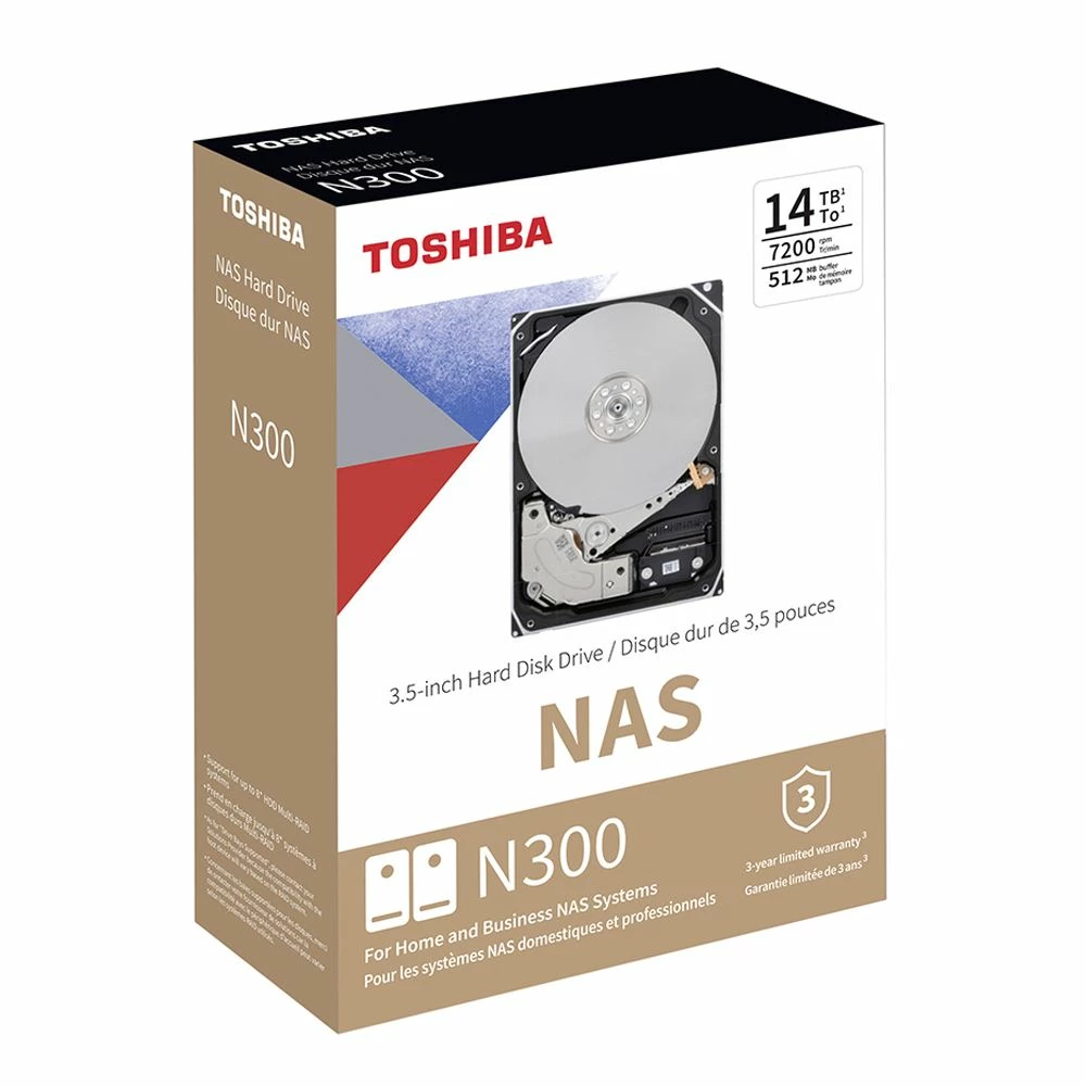 Toshiba N300 14TB 7200RPM SATA III 6Gb/s 3.5" Internal NAS CMR Hard Drive - Image 4