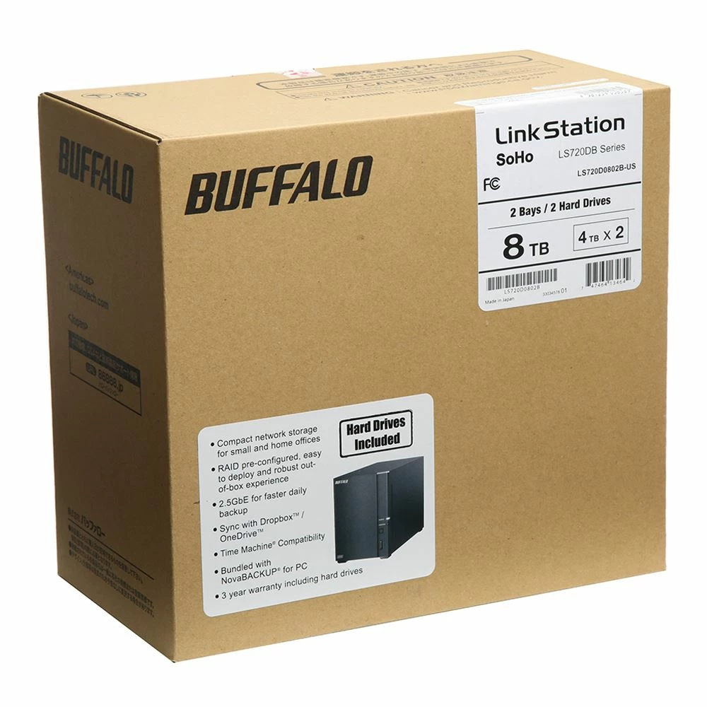 BUFFALO 8TB LinkStation SoHo 720 High-Speed Cloud Network Storage - LS720D0802B - Image 5