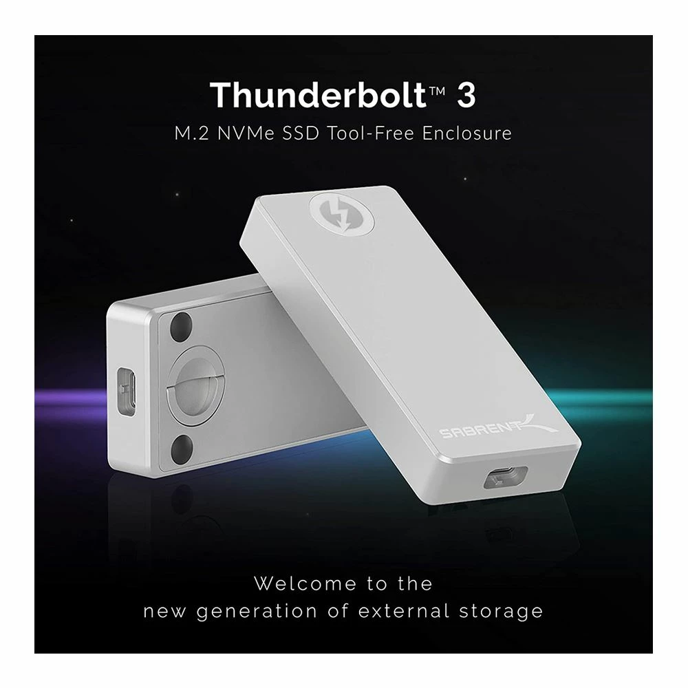 Sabrent Sabrent Thunderbolt 3 Certified M.2 NVMe SSD Tool-Free Solid Aluminum Enclosure - Image 2