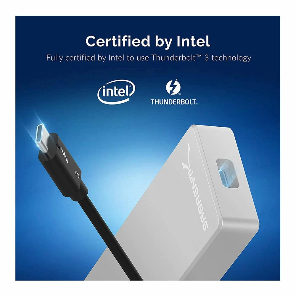 Sabrent Sabrent Thunderbolt 3 Certified M.2 NVMe SSD Tool-Free Solid Aluminum Enclosure - Image 3
