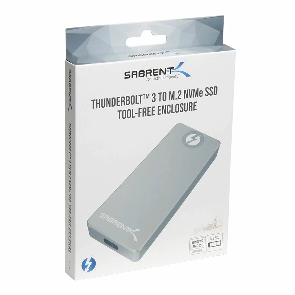 Sabrent Sabrent Thunderbolt 3 Certified M.2 NVMe SSD Tool-Free Solid Aluminum Enclosure - Image 5