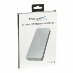 Sabrent USB 3.1 Aluminum Enclosure For M.2 NVMe SSD In Silver