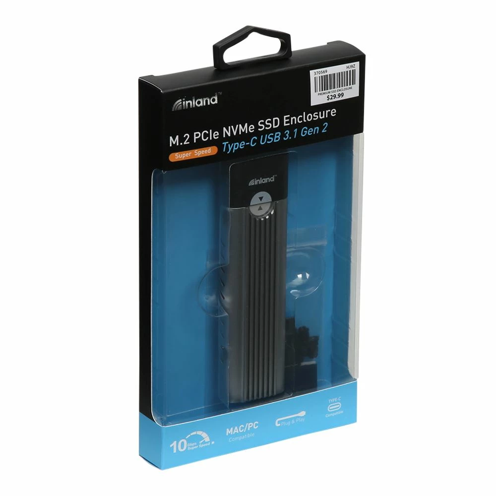 Inland Premium USB-C To SATA And PCIe NVMe SSD Enclosure - Image 4