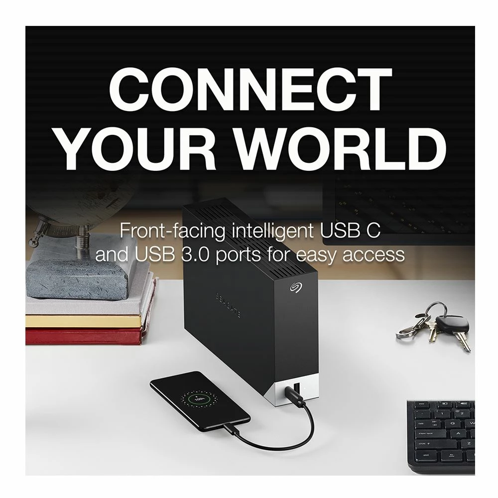 Seagate 8TB One Touch Hub External USB-C And USB 3.0 Desktop Hard Drive With Rescue Data Recovery Services - Image 2