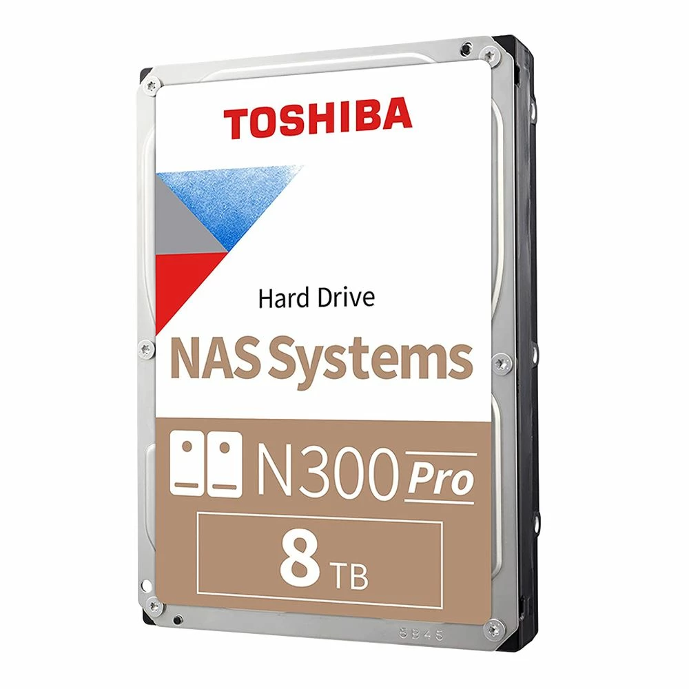 Toshiba N300 Pro 8TB 7200RPM SATA III 6Gb/s 3.5" Internal NAS CMR Hard Drive