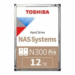 Toshiba N300 Pro 12TB 7200RPM SATA III 6Gb/s 3.5" Internal NAS CMR Hard Drive