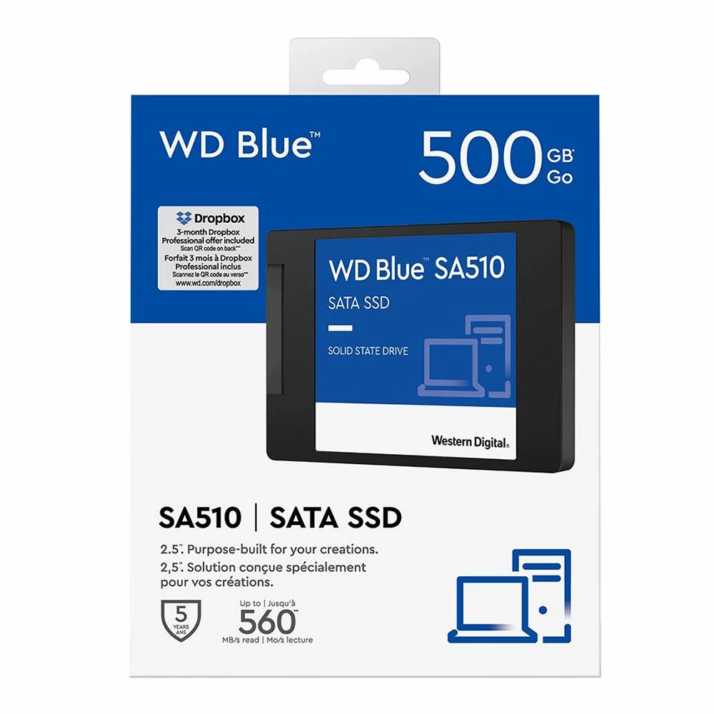 Western Digital Blue SA510 500GB SSD 3D NAND SATA III 6Gb/s 2.5" Internal Solid State Drive - Image 4