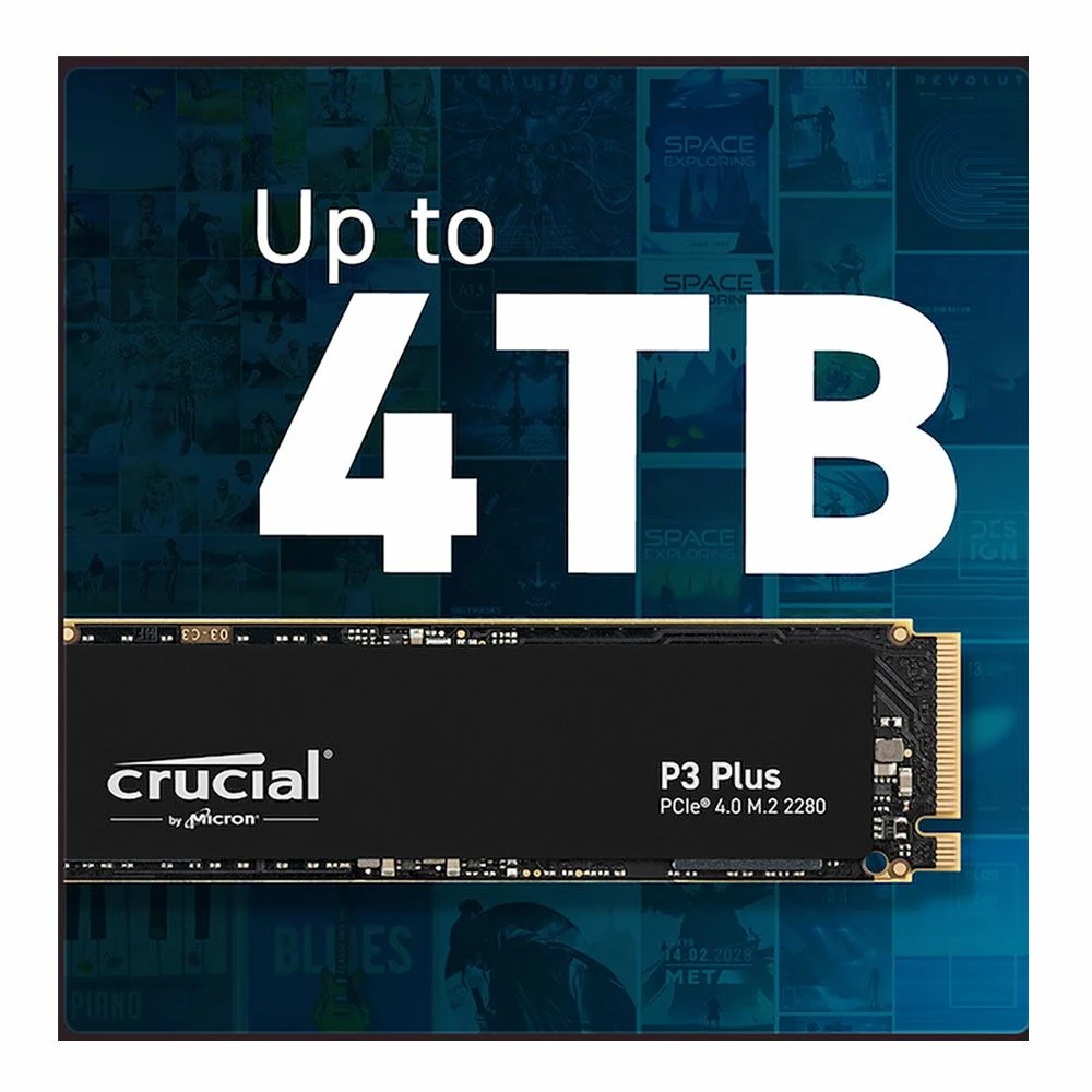 Crucial P3 Plus 2TB 3D NAND Flash PCIe Gen 4 X4 NVMe M.2 Internal SSD - Image 4