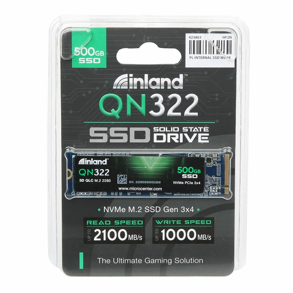 Inland QN322 500GB SSD NVMe PCIe Gen 3.0 X4 M.2 2280 3D NAND QLC Internal Solid State Drive - Image 2