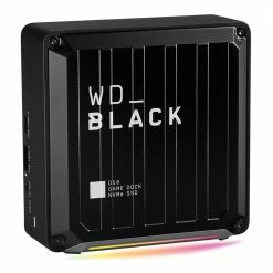 WD Black 2TB D50 Game Dock NVMe SSD, RGB With Thunderbolt 3 Connectivity, Up To 3,000 MB/s - WDBA3U0020BBK-NESN