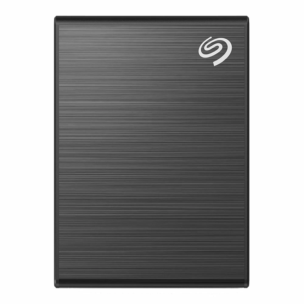 Seagate One Touch 500GB USB 3.2 Gen 2 Type-C External Portable SSD With Rescue Data Recovery Services - Black
